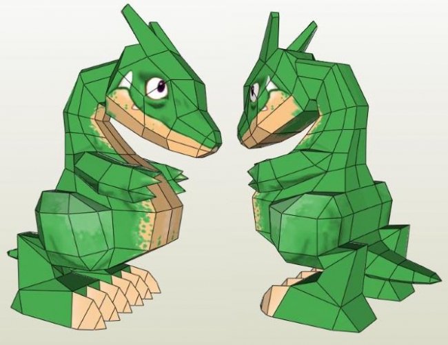 pepakura.dragon.papercraft.via.papermau 001.JPG