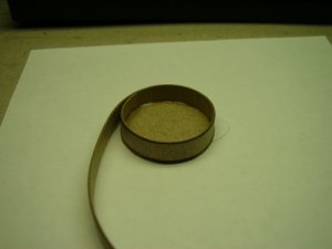 Tread strip on disc outer surface down, top angle view..JPG