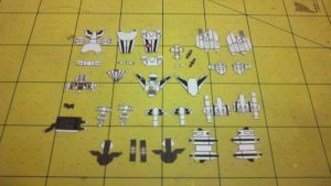 VF-1S Veritech Battleoid mode (1-250th scale) parts.jpg