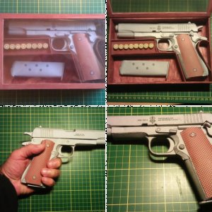 Semi-Automatic .45 ACP Pistol M1911 Paper Model In 1:1 scale
